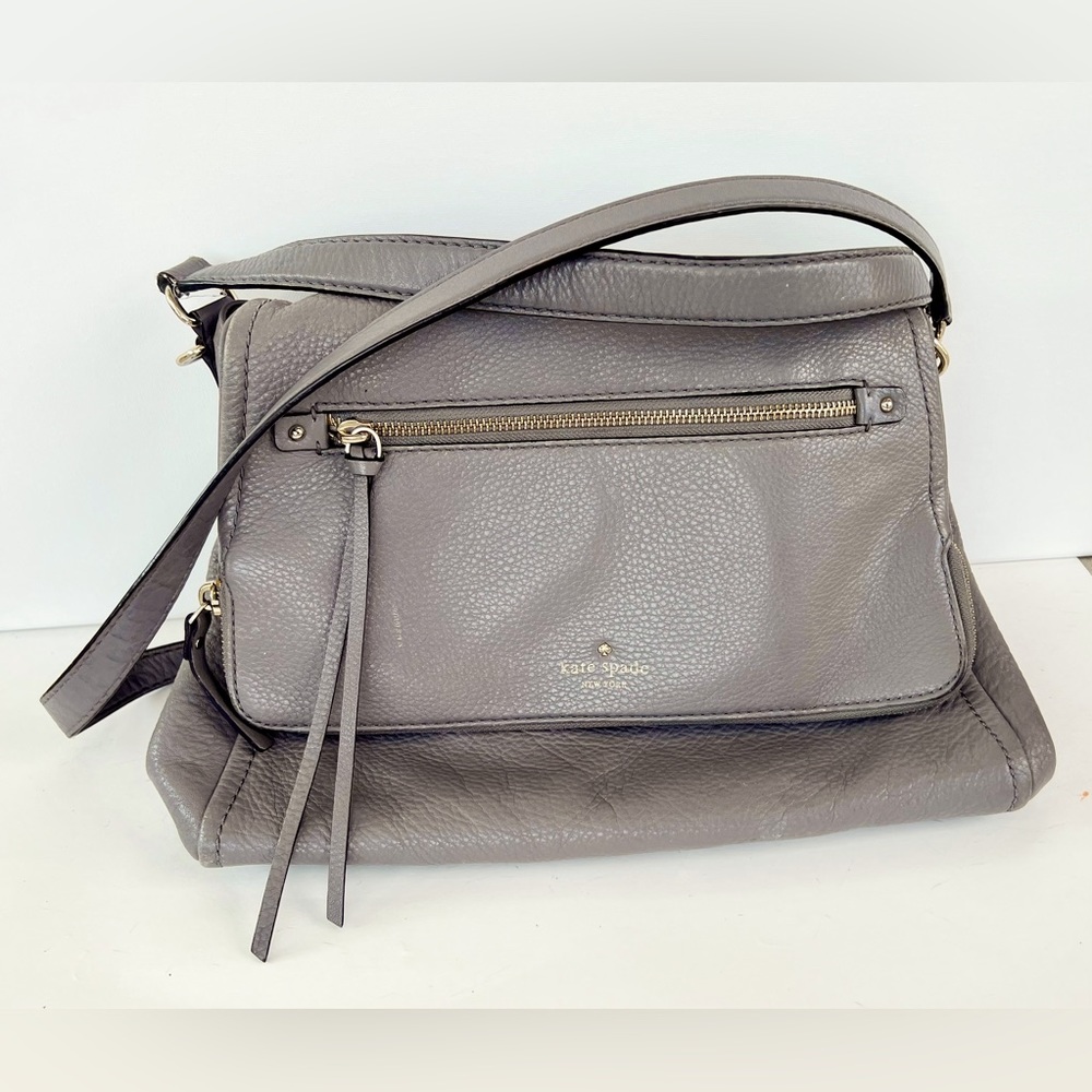 Kate Spade Large Crossbody Bag Gray